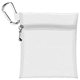 aerial view a white large tee vinyl pouch, image 1 of 2