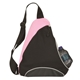 aerial view a black/pink cutie patootie polyester slingpack - 13 x 17, image 1 of 3