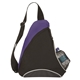 aerial view a black/purple cutie patootie polyester slingpack - 13 x 17, image 1 of 3