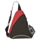 aerial view a black/red cutie patootie polyester slingpack - 13 x 17, image 1 of 2