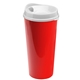 aerial view a white lid & red cup the roadmaster - 20 oz travel tumbler with auto sip lid, image 2 of 2