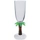 a palm tree 7 oz novelty stem plastic champagne flute