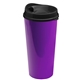 aerial view a black lid & violet cup the roadmaster - 20 oz travel tumbler with auto sip lid, image 2 of 2