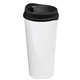 aerial view a black lid & white cup the roadmaster - 20 oz travel tumbler with auto sip lid, image 2 of 2