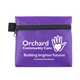 aerial view a purple 5 w x 4-1/4 h - small zipper storage pouch, image 1 of 2