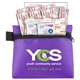 a purple riverside 13 piece healthy living pack components inserted into zipper kit