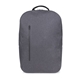 aerial view a gray weatherproof side pocket backpack, image 1 of 6