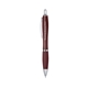 aerial view a translucent burgundy satin curvy click ballpoint pen - promotional pens, image 1 of 3