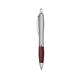 aerial view a satin with burgundy satin curvy click ballpoint pen - promotional pens, image 1 of 3