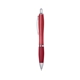 aerial view a translucent red satin curvy click ballpoint pen - promotional pens, image 1 of 3