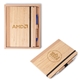 aerial view a group of bamboo cork journal set, image 1 of 6
