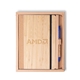aerial view a group of bamboo cork journal set, image 3 of 6