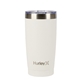 aerial view a white hurley(r) 20 oz double wall stainless steel travel tumbler, image 1 of 4