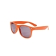 aerial view a orange glossy plastic sunglasses, image 1 of 2
