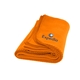 a orange polyester fleece blanket