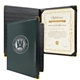 a green diploma holder deluxe portrait