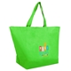 a lime green eco non - woven shopping tote 4cp