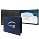 a navy blue diploma holder padded landscape