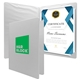a white diploma holder economy portrait