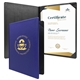a royal blue diploma holder standard portrait