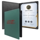a green diploma holder padded portrait