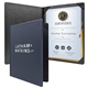 a navy blue diploma holder padded portrait