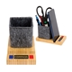 a group of renton recycled felt and bamboo pen / device / card holder