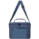 aerial view a navy blue 281c city pack 600d rpet zippered cooler bag - 2.6 gal - heat transfer, image 1 of 13