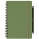 aerial view a forest green 2410 hga repreve(r) spiral jotter notepad - a5 - colorjet, image 1 of 2