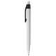 aerial view a black colorflow recycled plastic pen, image 1 of 2