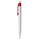aerial view a red 187 colorflow recycled plastic pen, image 1 of 3