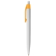 aerial view a yellow 123 colorflow recycled plastic pen, image 1 of 2