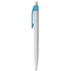 aerial view a light blue 638 colorflow recycled plastic pen, image 1 of 2