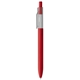 aerial view a red 7622 nimbus rpet translucent clip pen - colorjet, image 1 of 2