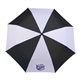 aerial view a black/white 42 auto open / close rpet umbrella, image 1 of 7