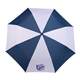 aerial view a navy/white 42 auto open / close rpet umbrella, image 1 of 7