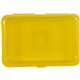 aerial view a yellow translucent techie box with snap closure, image 1 of 2