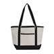a natural/ black oad promotional heavyweight medium beach tote