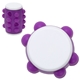 aerial view a purple push pop spinning top, image 1 of 2