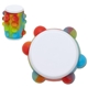aerial view a reactive rainbow push pop spinning top, image 1 of 2