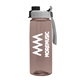 a mocha mousse bottle & gray with black cap lid the flair - 26 oz transparent tritan(tm) bottle with quick snap lid