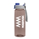 a mocha mousse bottle & gray with blue cap lid the flair - 26 oz transparent tritan(tm) bottle with quick snap lid