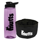 a t lilac bottle & black lid & black bowl the parched pup - 26 oz transparent tritan(tm) bottle folding dog bowl