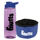 a t lilac bottle & reflex blue lid & blue bowl the parched pup - 26 oz transparent tritan(tm) bottle folding dog bowl