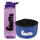 a t lilac bottle & violet lid & blue bowl the parched pup - 26 oz transparent tritan(tm) bottle folding dog bowl