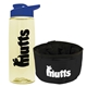 a t pastel yellow bottle & reflex blue lid & black bowl the parched pup - 26 oz transparent tritan(tm) bottle folding dog bowl
