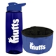 a t navy blue bottle & reflex blue lid & blue bowl the parched pup - 26 oz transparent tritan(tm) bottle folding dog bowl