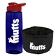 a t navy blue bottle & red lid & black bowl the parched pup - 26 oz transparent tritan(tm) bottle folding dog bowl