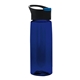 a black with blue flip tab lid & t navy blue bottle the flair - 26 oz transparent tritan(tm) bottle with pop - up lid