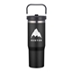 aerial view a black memphis 30 oz top handle tumbler, image 1 of 2